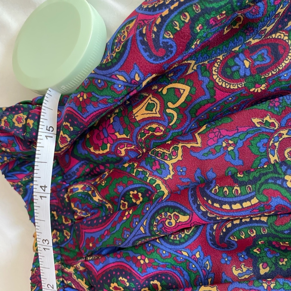 Vintage Elegant Paisley Midi Skirt in Purple and Pink - Picture 9 of 10